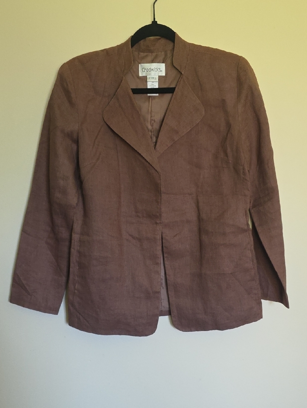 Chadwicks Brown Linen Blazer Jacket
